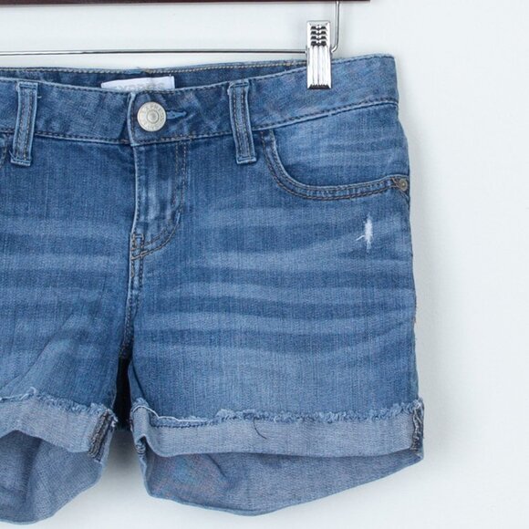 Express Jeans Distressed Denim Shorts‎ Size 2 - Picture 2 of 8